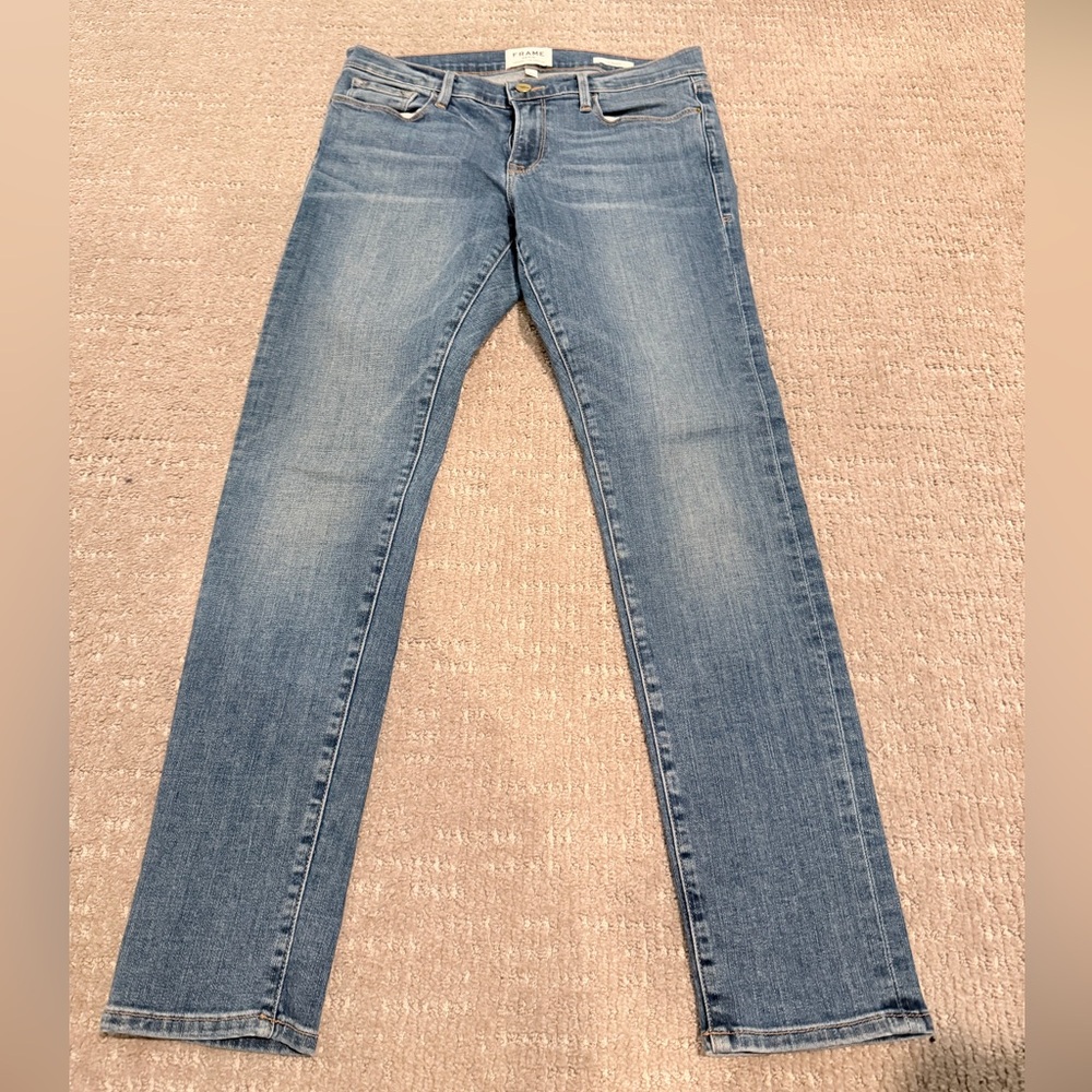 Frame la Garcon Denim Light Blue Skinny Jeans